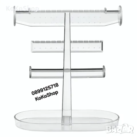 Стойка за обеци и бижута-23.5x12x27 см./стойка за бижута/органайзер за обеци/органайзер за бижута, снимка 3 - Обеци - 49363050