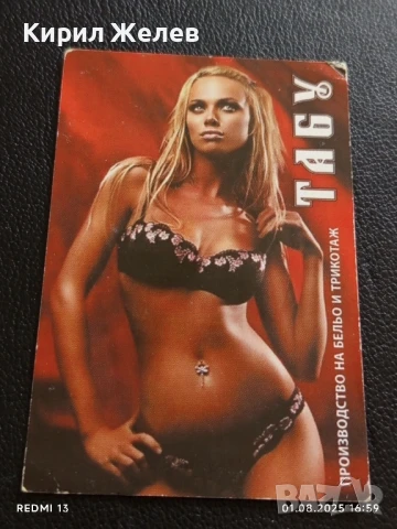 Старо календарче с лого ТАБУ производство на бельо и трикотаж 35418, снимка 3 - Колекции - 51218917