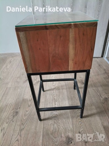 2 шкафчета от солидно дърво акация 30/30/60(H), индустриален стил, снимка 4 - Шкафове - 54074230