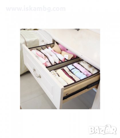 КОМПЛЕКТ ОТ 4БР. СГЪВАЕМИ ОРГАНАЙЗЕРИ ЗА ЧЕКМЕДЖЕТА ЗА БЕЛЬО, ЧОРАПИ, СУТИЕНИ И ДР. - код 1751, снимка 2 - Органайзери - 33986929