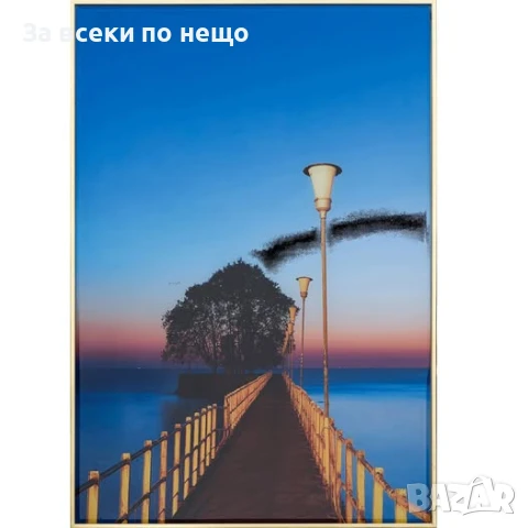 Картина Залез край езерото, с рамка, 40*60 см Код P990