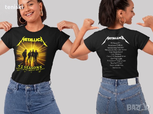 Тениска Metallica 2 модела двустранен печат всички размери, снимка 2 - Тениски - 42077753
