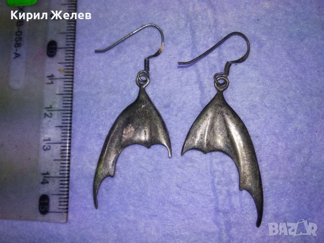 НЕВЕРОЯТНИ ГОТИЧЕСКИ СРЕБЪРНИ ОБЕЦИ ОКСИДИРАНО СРЕБРО 925 АНГЛИЯ Ръчна ХУДОЖЕСТВЕНА ИЗРАБОТКА 40009, снимка 3 - Обеци - 42656176