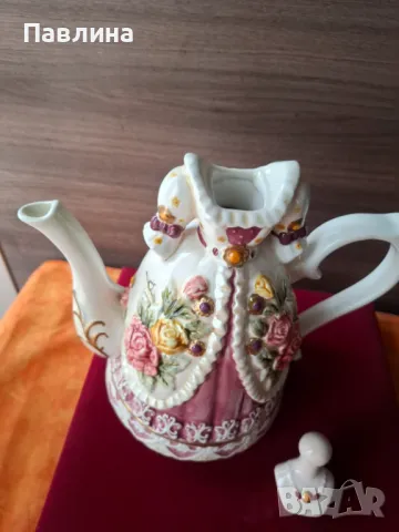 Порцеланов чайник, снимка 3 - Аксесоари за кухня - 50211654