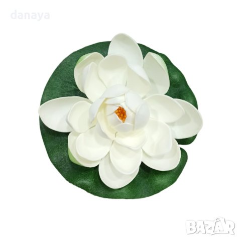 3993 Изкуствена водна лилия за езерце декорация за градината, 14 см, снимка 5 - Декорация за дома - 42137867