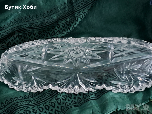 Винтидж кристална салатиера ,,гондола,,, снимка 6 - Антикварни и старинни предмети - 44707789