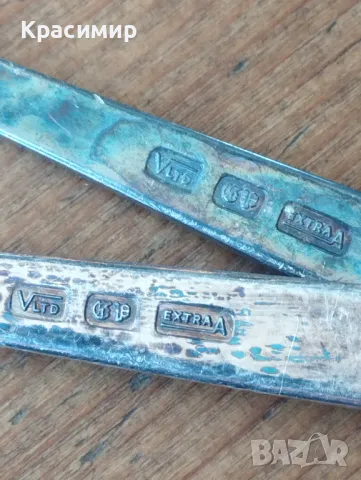 Две посребрени, английски шпатули за сервиране на сладки и солени изкушения. 10 лв. за брой, снимка 4 - Антикварни и старинни предмети - 48072546