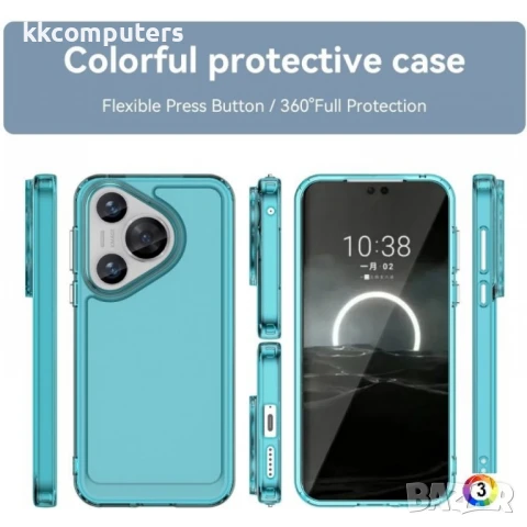 Huawei Pura 70 Силиконов Калъф Transparent TPU и Протектор