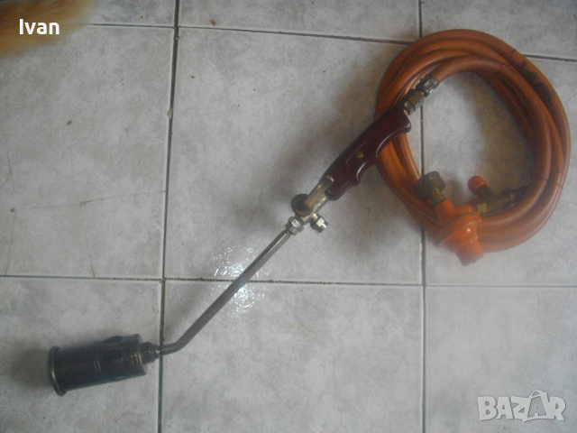 Газова Горелка 510мм С Маркуч/Вентил За Ремонтни Дейности/Хидроизолации/Покриви-Старо Качество-EXACT, снимка 4 - Други инструменти - 44921701