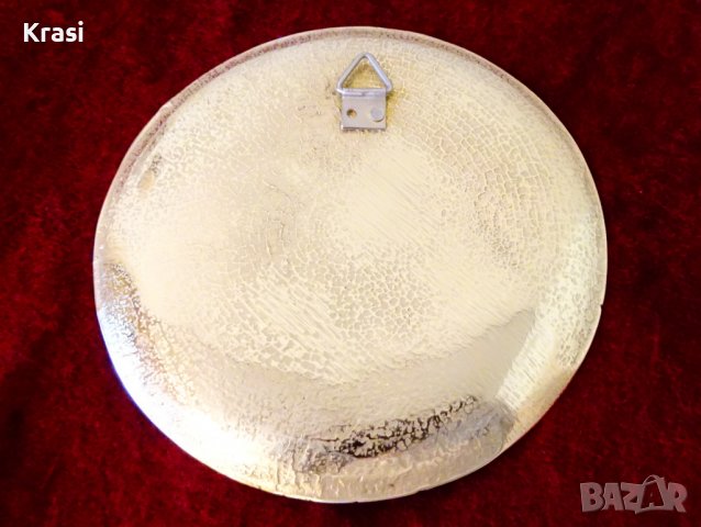 Бронзова чиния,подложка Cloisonne,Клоазоне, снимка 2 - Антикварни и старинни предмети - 38459869