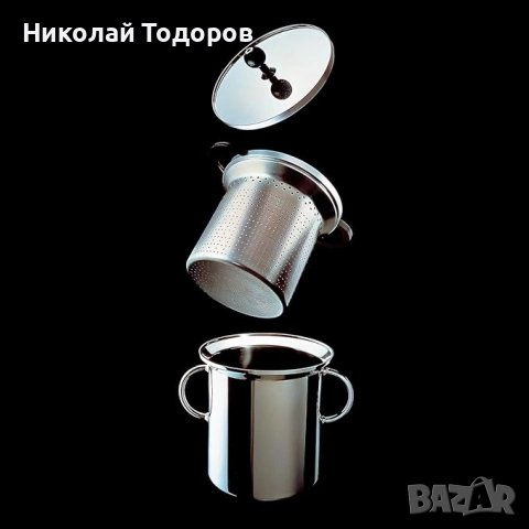 Alessi - дизайнерски комплект (тенджера) за приготвяне на паста, снимка 2 - Съдове за готвене - 52522575