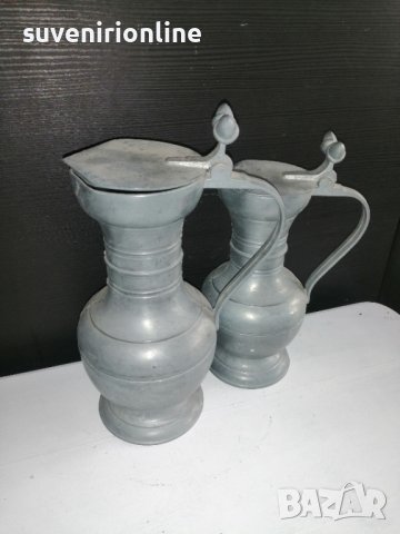 Двойка стари канички от алуминий , снимка 3 - Антикварни и старинни предмети - 40034819