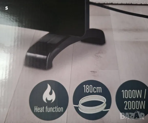 стъклен конвектор на Силвъркрест , снимка 6 - Отоплителни печки - 48456735