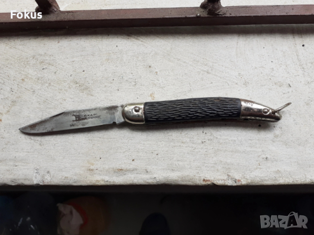 Старо немско джобно ножче, нож Okapi с бакелитени чирени