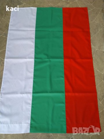 Знаме на България от истински плат.