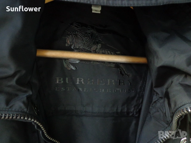 Оригинално мъжко черно дълго яке с качулка Burberry London , снимка 9 - Якета - 51720819