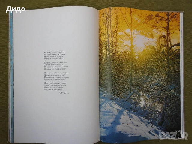 Времена Года, Годишните времена - Фото албум Поезия 1978 руски език, 40 см, снимка 11 - Специализирана литература - 52087712