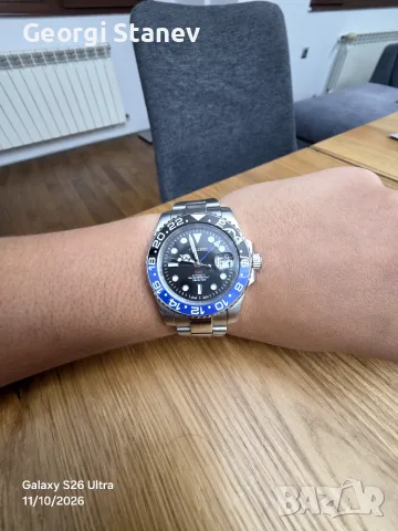 Seiko Mod- Rolex GMT Batman, снимка 2 - Мъжки - 56463832