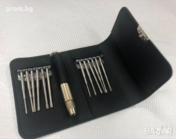 отвертка, накрайници, битове 13ч. за ремонт на смартфони, часовници, снимка 6 - Отвертки - 37511808