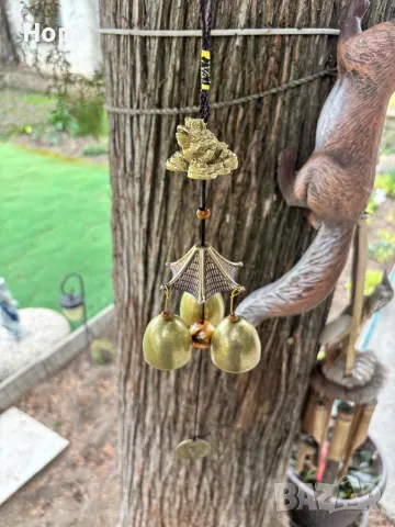 Вятърен звънец от метал Жаба 