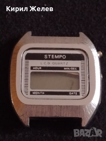 Рядък модел електронен часовник STEMPO MUNCHEN LCD QUARTZ перфектен за колекционери - 26859, снимка 2 - Антикварни и старинни предмети - 36554761