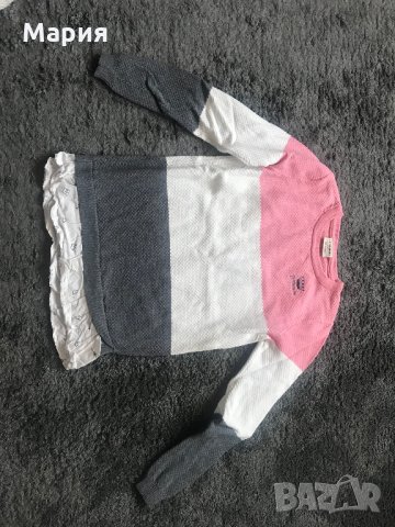 детски пуловер с риза за момиче , снимка 1 - Други - 30211104