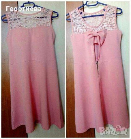 Тъмно синя рокля с панделка на гърба ПРОМОЦИЯ - 12лв.👗🍀XS,S👗🍀арт.1019, снимка 9 - Рокли - 29849332