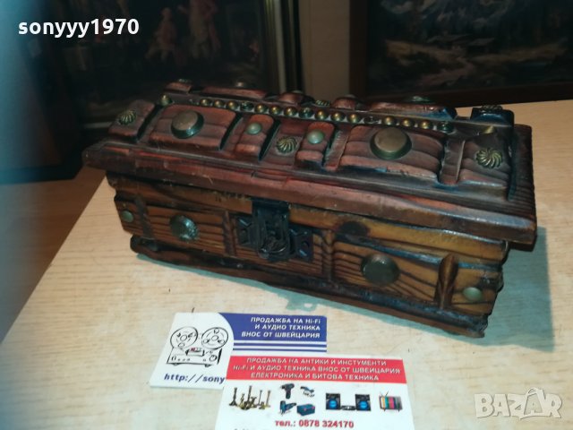 ПОРЪЧАНА-ретро дървена кутия-внос франция-25х12х10см, снимка 9 - Колекции - 30182289