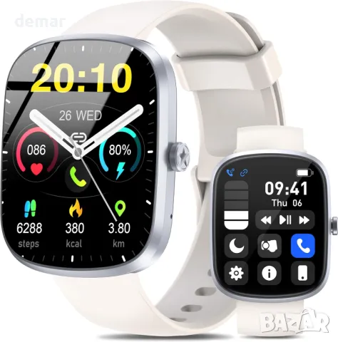 Смарт часовник за мъже, жени (отговаряне/осъществяване на повикване), 1,91" TFT екран