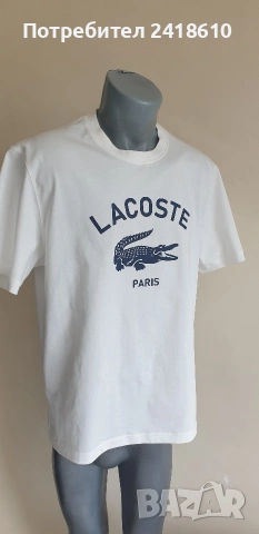 Lacoste Cotton Classic Fit  Unisex Size L НОВО! ОРИГИНАЛНА Унисекс Тениска!