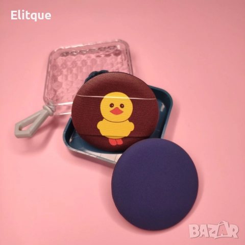 Комплект гъбичка за пудра и прозрачна кутия, снимка 5 - Други - 52831687