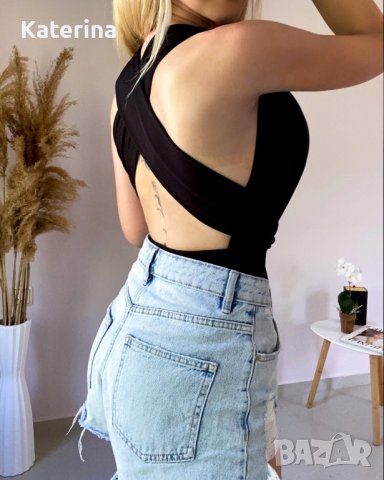 Черно боди с няколко възможности за носене, снимка 7 - Корсети, бюстиета, топове - 37187318