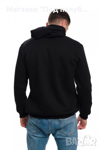 Нов мъжки суичър с трансферен печат Вълк със сини очи, Серия вълци, снимка 6 - Суичъри - 27757213