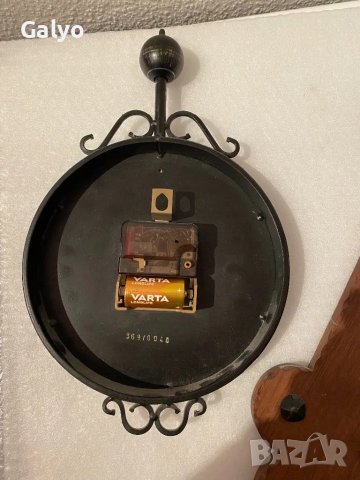 Junghans Стенен Немски часовник изработен от ковано желязо и масивно дърво, снимка 6 - Антикварни и старинни предмети - 50416383
