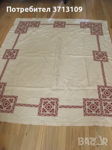 Голяма ръчно пошивана покривка панама, памучни конци