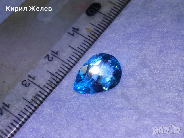 ПРЕКРАСЕН ЮВЕЛИРНО ФАСЕТИРАН ГОЛЯМ НАТУРАЛЕН СИН ЦИРКОНИЙ Скъпоц. КАМЪК За ИНКРУСТИРАНЕ в БИЖУ 40699, снимка 10 - Други - 42760865