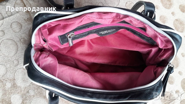 Стилна дамска чанта от естествена кожа – Произведена в Италия, снимка 4 - Чанти - 54137383