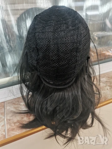 Нова средна дължина черна перука с бретон - 45 см - мод.5 →, снимка 9 - Аксесоари за коса - 50919387