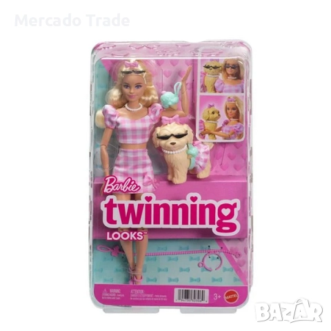 Кукла Барби с кученце и аксесоари, Розов, снимка 6 - Кукли - 52656393