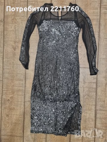 Дамска елегантна рокля с пайети , снимка 4 - Рокли - 48273840