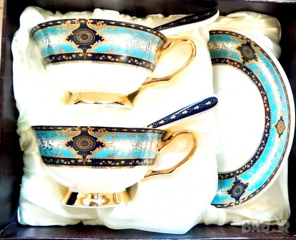 Луксозни чаши костен порцелан, кралска колекция за чай, кафе и капучино, снимка 7 - Сервизи - 38563407