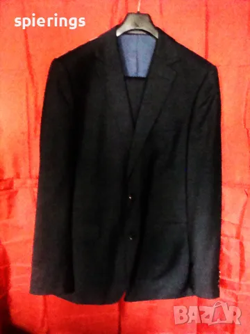 Тъмно син мъжки костюм размер 102 /50 +/, снимка 4 - Костюми - 49866155