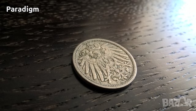 Райх монета - Германия - 5 пфенига | 1908г.; серия A, снимка 2 - Нумизматика и бонистика - 30947726