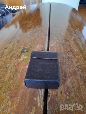 Стар кожен калъф за цигари,табакера Кюстендил