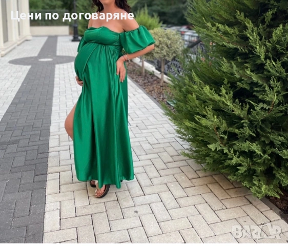 Дамска сатенена рокля