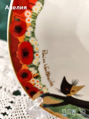 Фабрика Гьобел чиния с котка, снимка 2 - Чинии - 56275797
