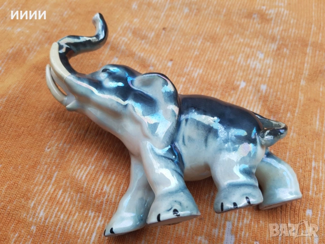Порцеланова статуетка фигурка слон, снимка 3 - Антикварни и старинни предмети - 53162673