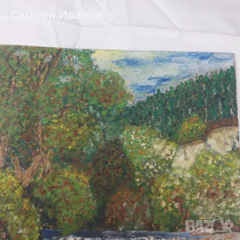 Интересна стара картина пейзаж  SG2007, снимка 3 - Картини - 47576196