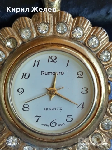 Стилен дизайн часовник Бижу висулка с кристали изискан дизайн 30208, снимка 2 - Дамски - 51092890