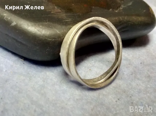 ДВА ПРЪСТЕНА в ЕДНО РЯДЪК ВИНТИДЖ АРТ МОДЕЛ ДВОЕН СРЕБЪРЕН ПРЪСТЕН Тип ХАЛКА СРЕБРО 925 ПРОБА 49869